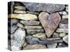 Heart-shaped stone in a wall, Rodel, Harris, Scotland-Niall Benvie-Stretched Canvas