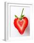 Heart Shaped Strawberry Half-Paul Williams-Framed Photographic Print