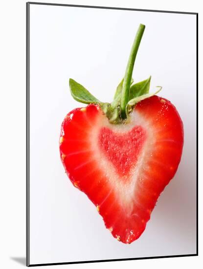 Heart Shaped Strawberry Half-Paul Williams-Mounted Photographic Print