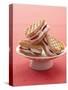 Heart-Shaped Waffles Filled with Strawberry Cream-Marc O^ Finley-Stretched Canvas