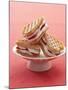 Heart-Shaped Waffles Filled with Strawberry Cream-Marc O^ Finley-Mounted Photographic Print