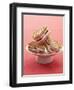 Heart-Shaped Waffles Filled with Strawberry Cream-Marc O^ Finley-Framed Photographic Print