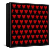 Heart Splatter-Roseanne Jones-Framed Stretched Canvas