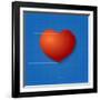 Heart Symbol Like Blueprint Drawing-eriksvoboda-Framed Art Print