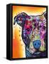 Heart U Pit Bull-Dean Russo-Framed Stretched Canvas