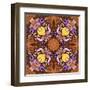 Heart with Flowers: Kaleidoscopic Pattern-Zdanchuk Svetlana-Framed Art Print