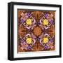 Heart with Flowers: Kaleidoscopic Pattern-Zdanchuk Svetlana-Framed Art Print