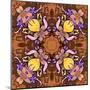 Heart with Flowers: Kaleidoscopic Pattern-Zdanchuk Svetlana-Mounted Art Print