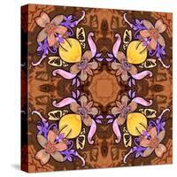 Heart with Flowers: Kaleidoscopic Pattern-Zdanchuk Svetlana-Stretched Canvas