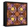 Heart with Flowers: Kaleidoscopic Pattern-Zdanchuk Svetlana-Framed Stretched Canvas