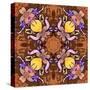 Heart with Flowers: Kaleidoscopic Pattern-Zdanchuk Svetlana-Stretched Canvas