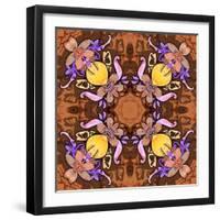 Heart with Flowers: Kaleidoscopic Pattern-Zdanchuk Svetlana-Framed Art Print