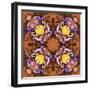 Heart with Flowers: Kaleidoscopic Pattern-Zdanchuk Svetlana-Framed Art Print