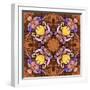 Heart with Flowers: Kaleidoscopic Pattern-Zdanchuk Svetlana-Framed Art Print