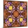 Heart with Flowers: Kaleidoscopic Pattern-Zdanchuk Svetlana-Mounted Art Print