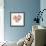 Heart With India Icons-Marish-Framed Art Print displayed on a wall