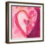 Heart4y    watercolor, heart, painterly-Robbin Rawlings-Framed Art Print