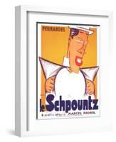 HEARTBEAT, (aka LE SCHPOUNTZ), French poster, Fernandel, 1938-null-Framed Art Print