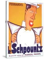 HEARTBEAT, (aka LE SCHPOUNTZ), French poster, Fernandel, 1938-null-Stretched Canvas
