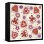 Hearts and Flowers 2-Maria Trad-Framed Stretched Canvas