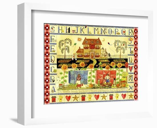 Hearts and Hands Alphabet-Cheryl Bartley-Framed Giclee Print