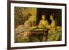 Hearts are Trumps-John Everett Millais-Framed Art Print