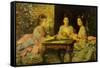 Hearts are Trumps-John Everett Millais-Framed Stretched Canvas