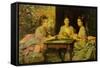 Hearts are Trumps-John Everett Millais-Framed Stretched Canvas