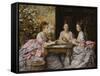 Hearts are Trumps-John Everett Millais-Framed Stretched Canvas