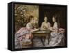 Hearts are Trumps-John Everett Millais-Framed Stretched Canvas