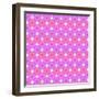 Hearts Bubbles Pattern on White Background-amovita-Framed Art Print