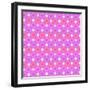 Hearts Bubbles Pattern on White Background-amovita-Framed Art Print