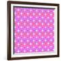 Hearts Bubbles Pattern on White Background-amovita-Framed Art Print