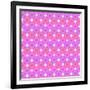 Hearts Bubbles Pattern on White Background-amovita-Framed Art Print