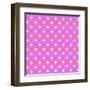 Hearts Bubbles Pattern on White Background-amovita-Framed Art Print