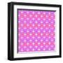 Hearts Bubbles Pattern on White Background-amovita-Framed Art Print