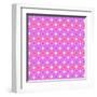 Hearts Bubbles Pattern on White Background-amovita-Framed Art Print