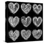 Hearts Chalkboard, Love Background and Texture-homobibens-Stretched Canvas