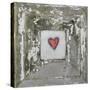 Hearts' Desire Distressed White-lovISart-Stretched Canvas