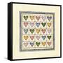 Hearts Patchwork-Robin Betterley-Framed Stretched Canvas