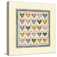 Hearts Patchwork-Robin Betterley-Stretched Canvas