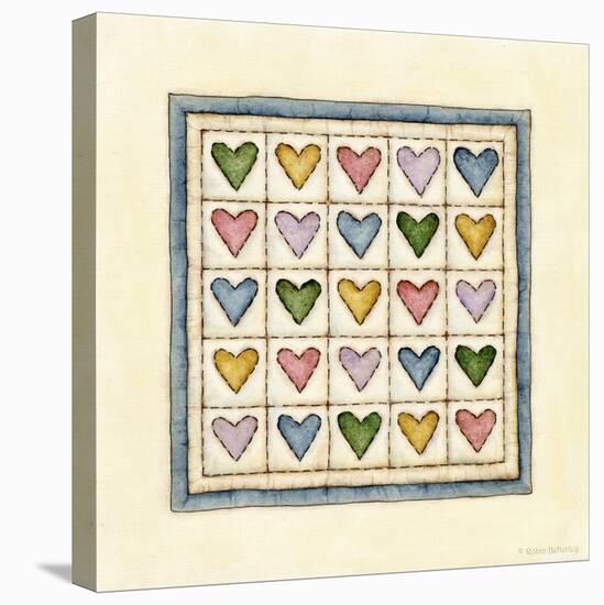 Hearts Patchwork-Robin Betterley-Stretched Canvas