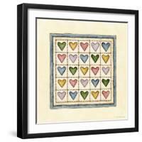 Hearts Patchwork-Robin Betterley-Framed Premium Giclee Print