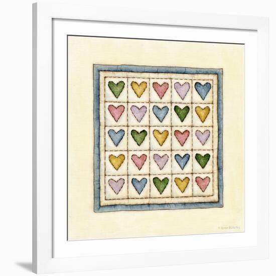 Hearts Patchwork-Robin Betterley-Framed Giclee Print