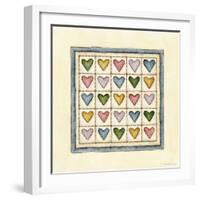 Hearts Patchwork-Robin Betterley-Framed Giclee Print