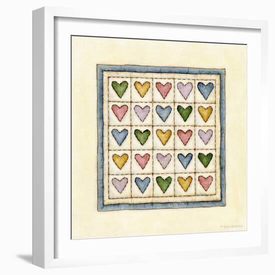 Hearts Patchwork-Robin Betterley-Framed Giclee Print