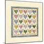 Hearts Patchwork-Robin Betterley-Mounted Giclee Print