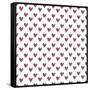 Hearts Seamless Pattern. Cute Doodle Hearts.-Bubushonok-Framed Stretched Canvas