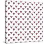 Hearts Seamless Pattern. Cute Doodle Hearts.-Bubushonok-Stretched Canvas