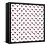 Hearts Seamless Pattern. Cute Doodle Hearts.-Bubushonok-Framed Stretched Canvas